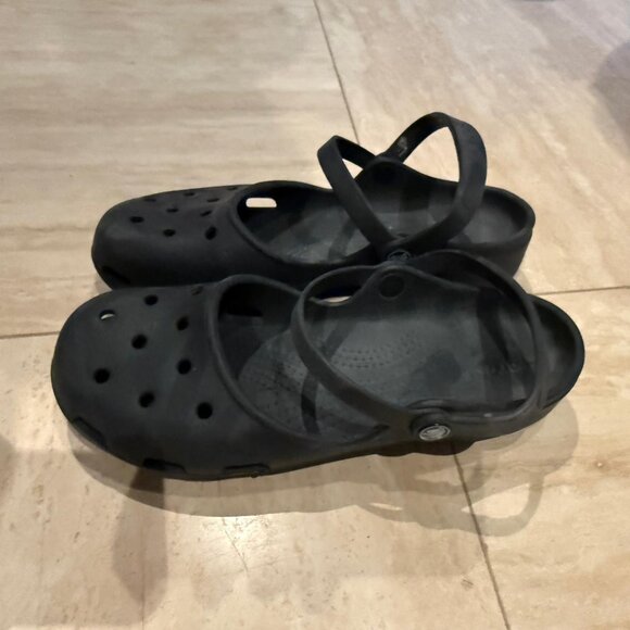 CROCS Black Mary Jane Clogs - Picture 2 of 3